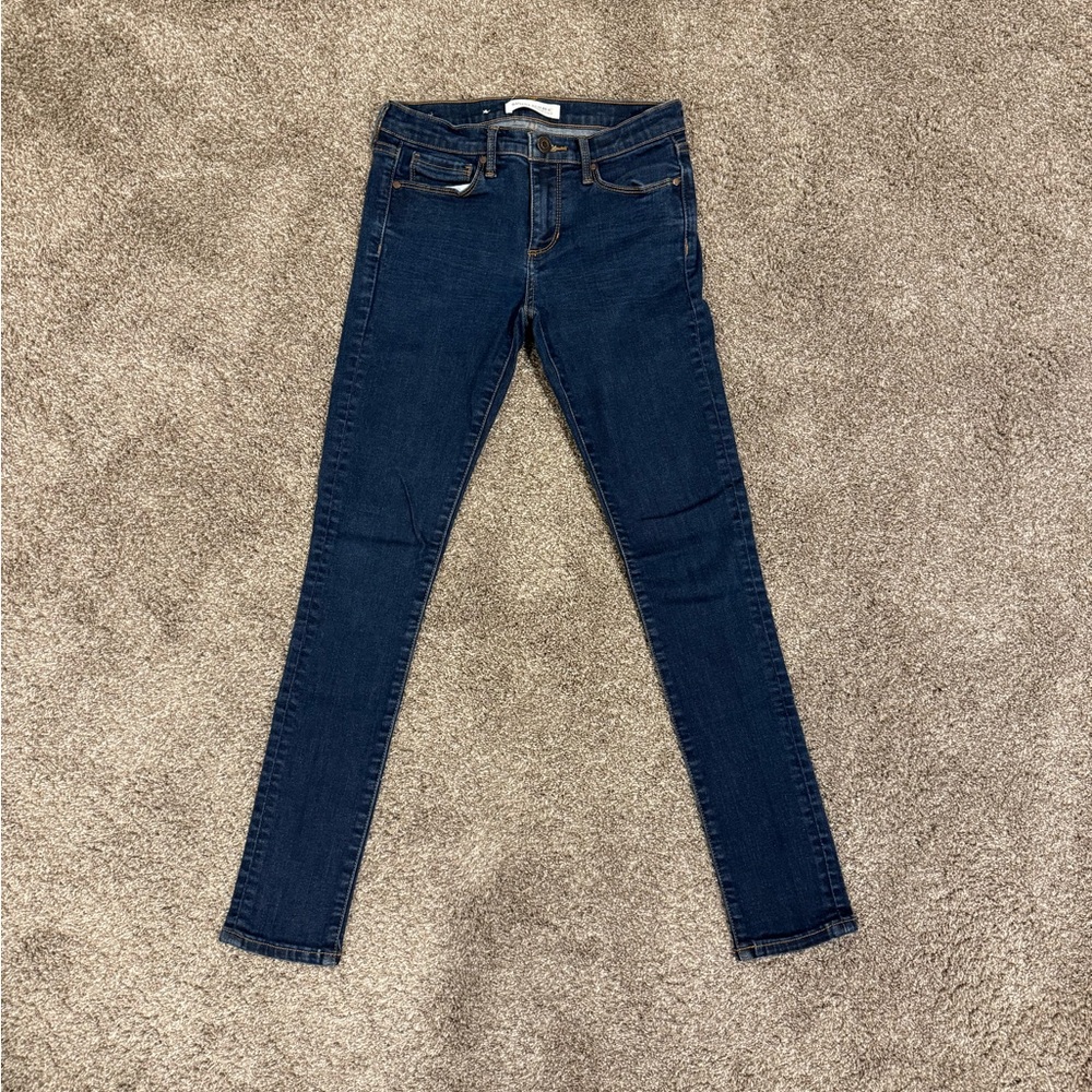 Banana Republic Dark Blue Skinny Jeans - Petite 25
